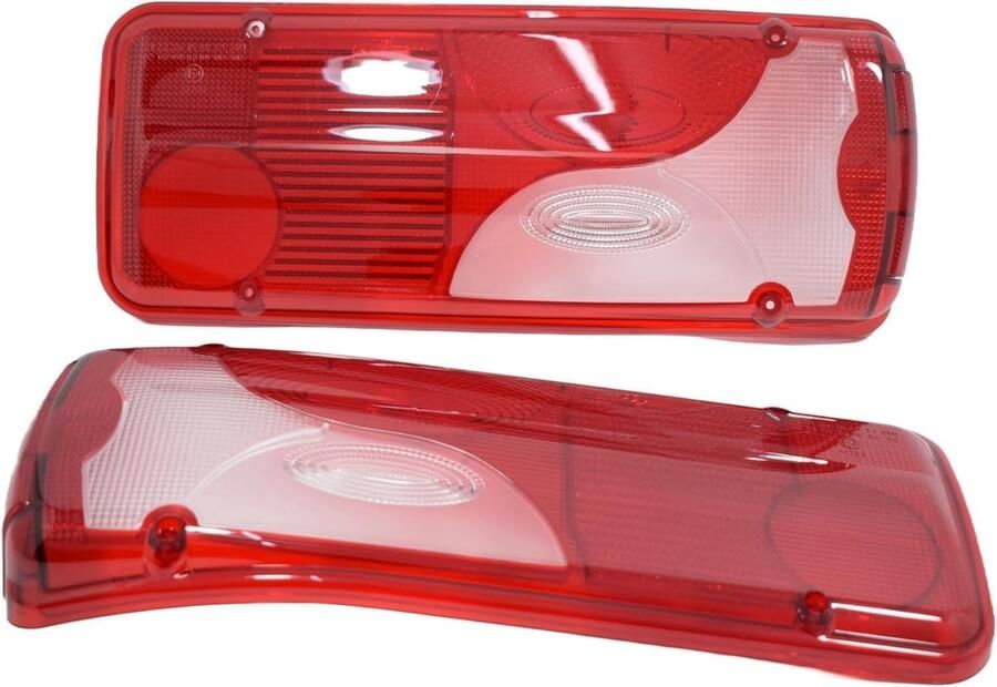 2x Lichtlens Achterlicht Vervangglas Achterlichtglas hecklicht glasplaat set compatibel met MAN TGA TGL TGM TGS TGX Mercedes Sprinter 906 VW Crafter vrachtwagen aanhanger laadbak 0008262156 2E0945111