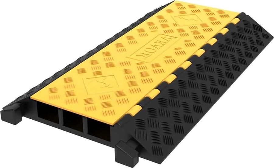 3-kanaals rubberen kabelbeschermer oprit 2 x 2 3 inch kanaal zware kabel cover oprit snelheid bumper oprit slang kabel helling beschermhoes