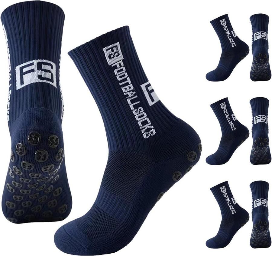 3 Paar Anti-slip Sportsokken met Grip voor Voetbal en Sport