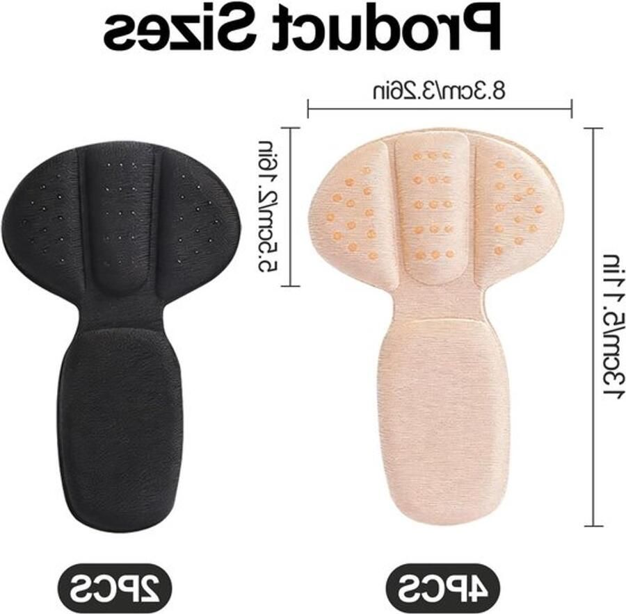 3 Paar Antislip Schoenpads Zachte Mesh Hakbeschermers voor en Ideaal voor Te Grote Schoenen en Laarzen Bescherming en Comfort voor Elke Stap