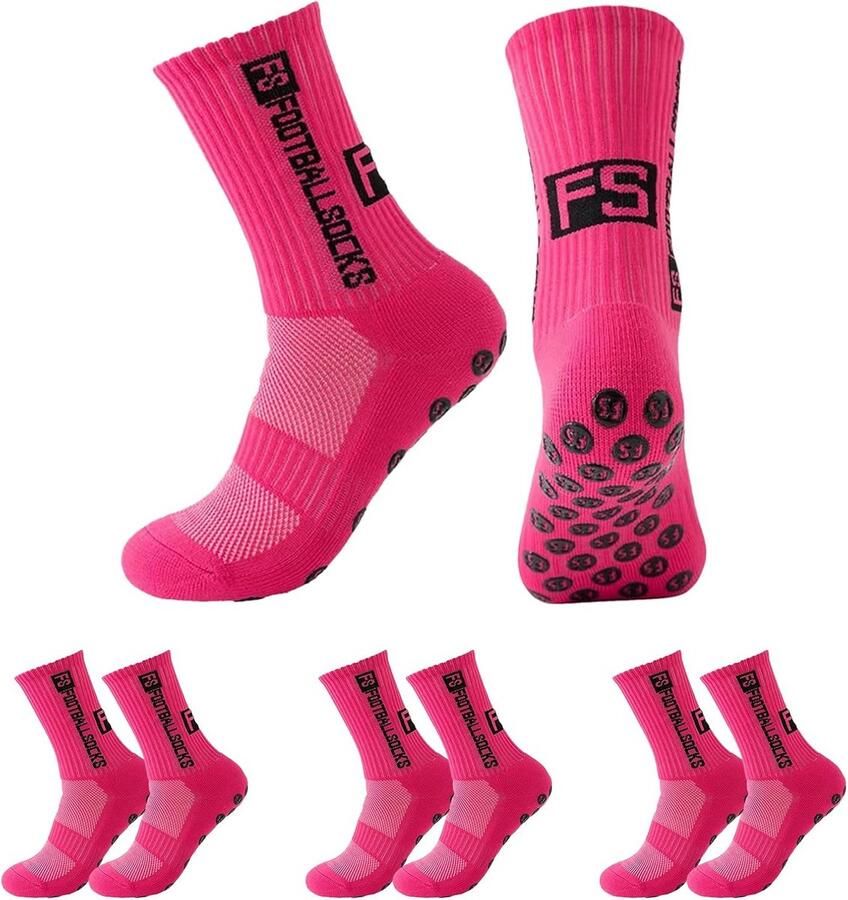 3 Paar Antislip Sportsokken Voetbal Heren Gripsokken voor Hardlopen & Teamsporten