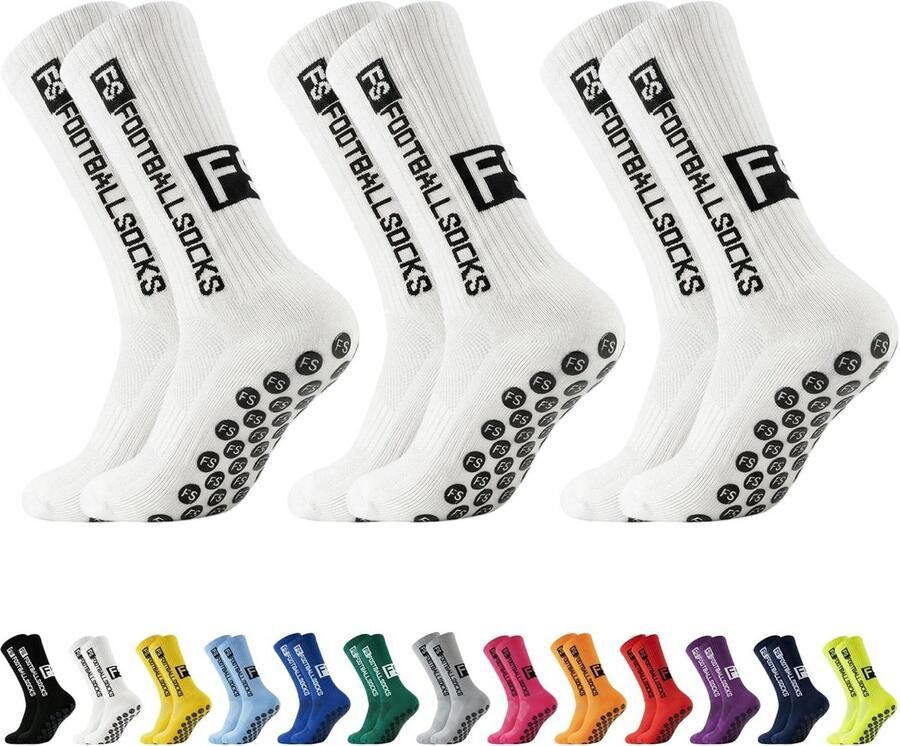 3 Paar Sportsokken Antislip Voetbalkousen voor Voetbal en Andere Sporten