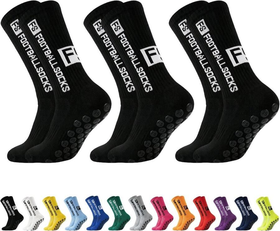 3 Paar Antislip Sportsokken voor en Geschikt voor Voetbal Basketbal en Hardlopen