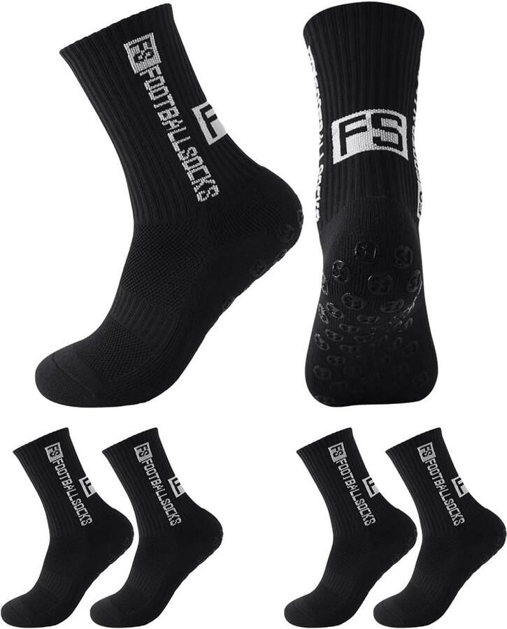 3 Paar Antislip Sportsokken voor & Grip Sokken voor Voetbal Basketbal Hardlopen )