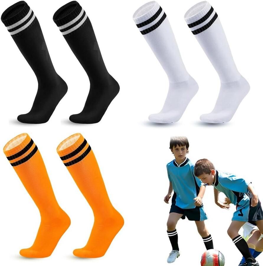 3 Paar Antislip Sportsokken voor Kinderen Voetbal Basketbal & Trainingssokken )