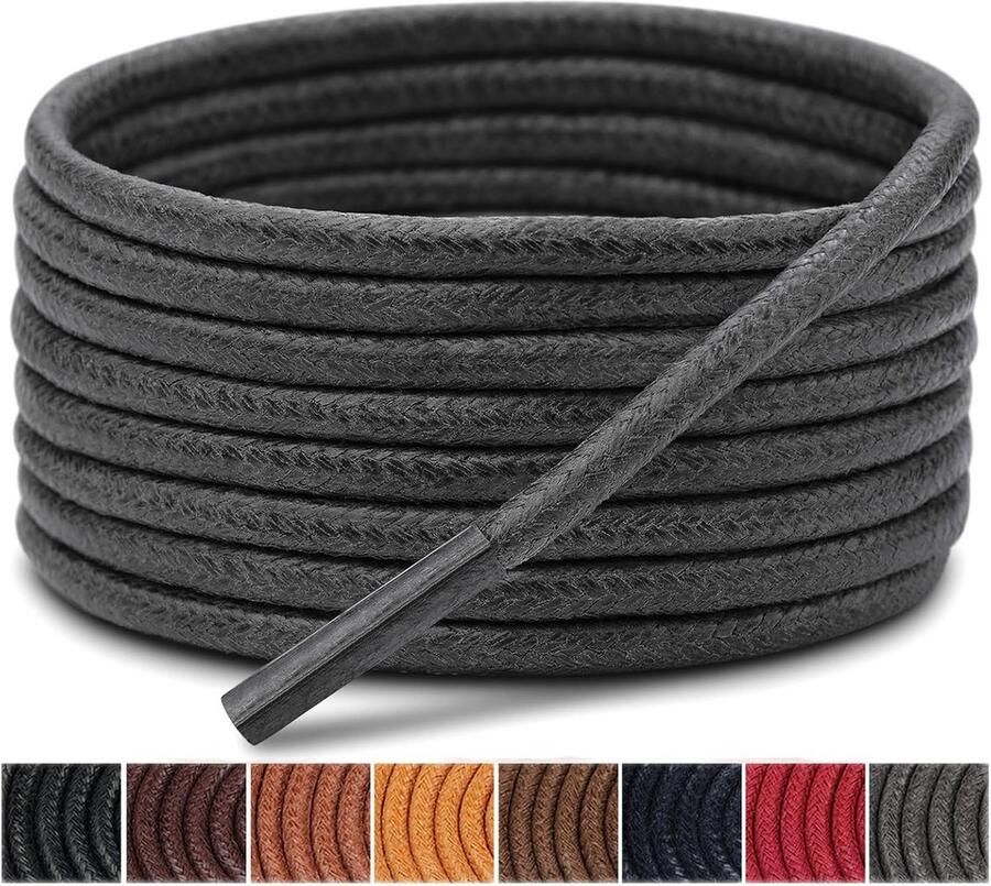 3 Paar Dunne Ronde Gewaxte Schoen-veters voor Sneakers Leren Schoenen en meer tot