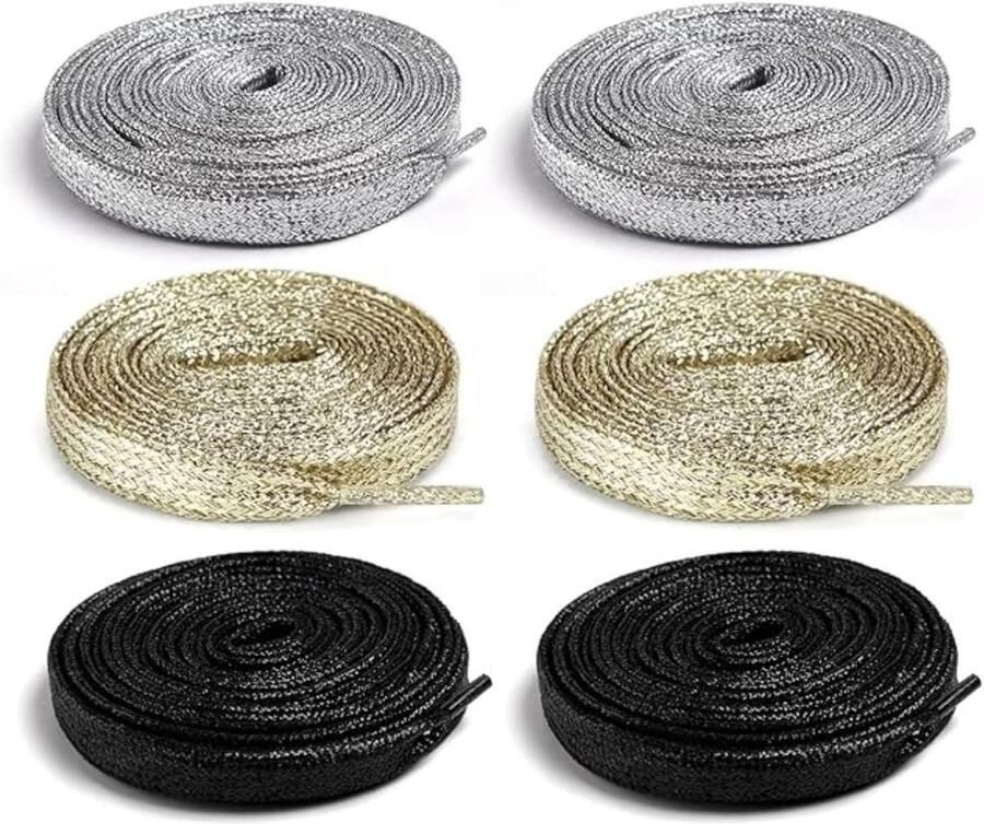 3 Paar Glanzende Kant Shorts met Waterstof Dia t Scheurvast Woven Ontwerp Geschikt voor Skateboard- en Sportschoenen Boots en Leren Schoenen