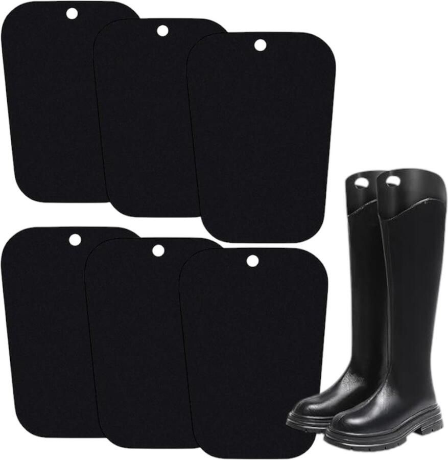 3 paar herbruikbare laarzenvormers hoge steun voor laarzen kunststof schoenhouders om buigen en kreuken te voorko (zwart)