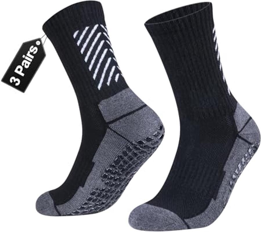 3 Paar Heren Antislip Atletische Sportsokken Ademend en Vochtafvoerend