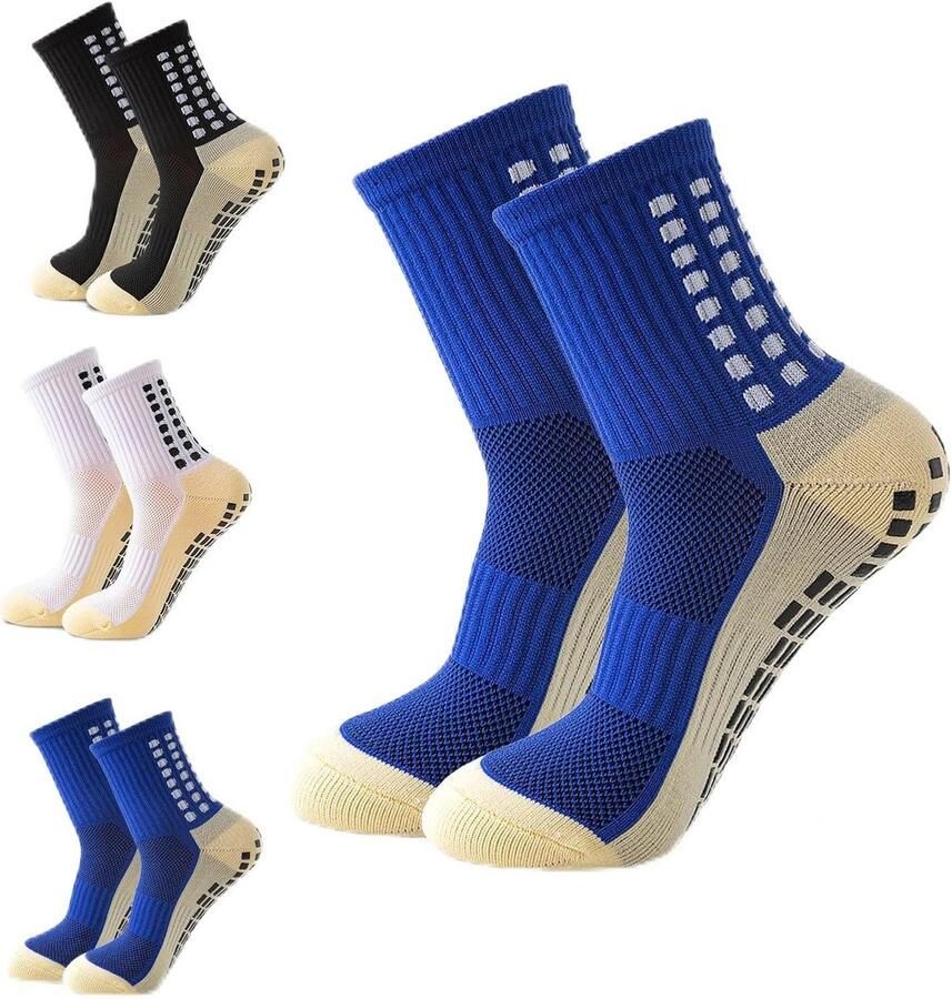 3 Paar Kinder Voetbalsokken met Grip Antislip Sportsokken voor Jongens