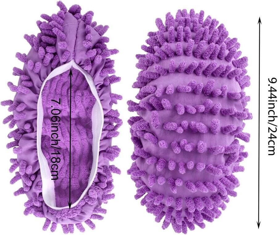 3 Paar Moppen Slippers voor Vloerreiniging Herbruikbare Schoenen voor Stof Vuil en Haar Ideaal voor Huishoudelijk en Kantoor Gebruik