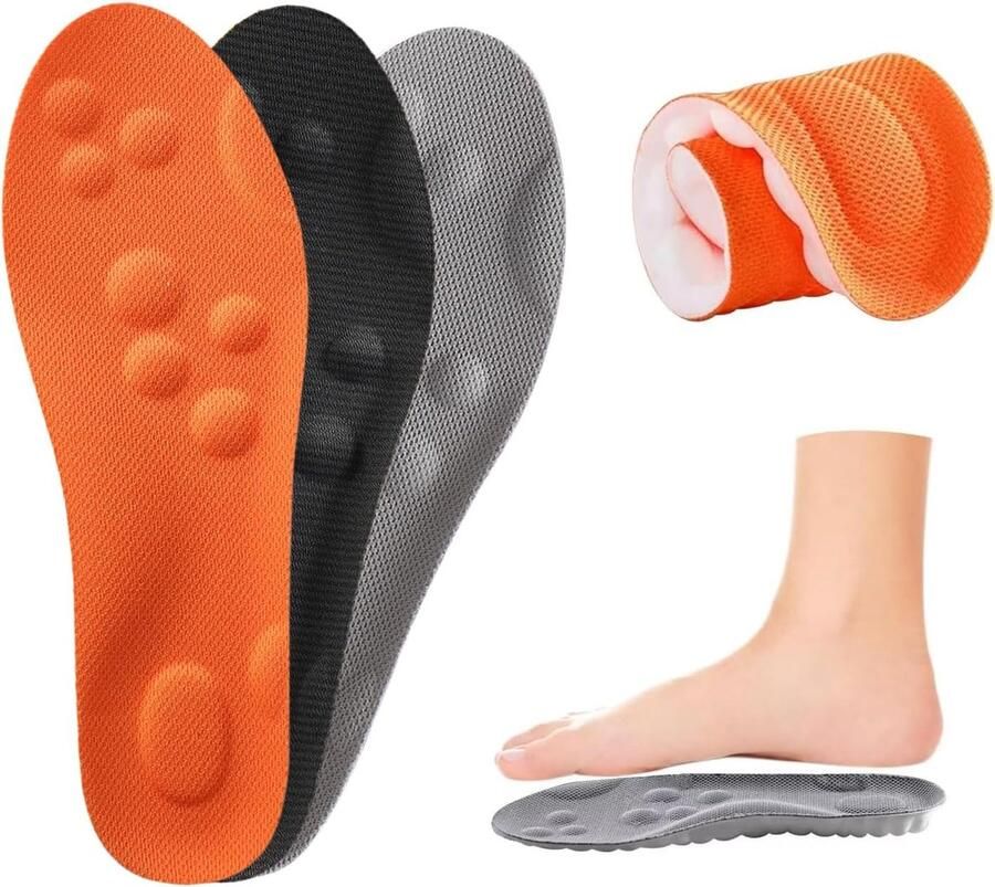 3 paar orthopedische inlegzolen voor en hielspoor