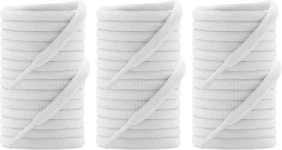 3 Paar Ovale Schoen Veters Ovale Veters 6mm voor Sportschoenen Hardloopschoenen Werkschoenen Wandelschoenen