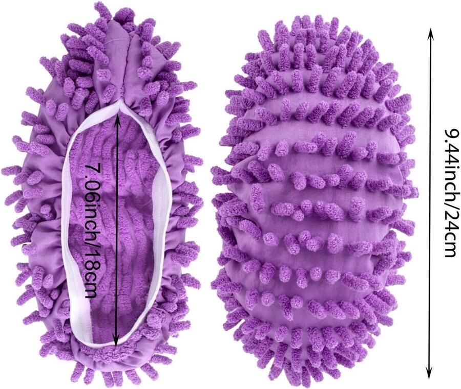 3 Paar Schoenmoppen voor Vloerreiniging Herbruikbare Slippers voor Stof Vuil en Haar Ideaal voor Huishouden en Kantoor