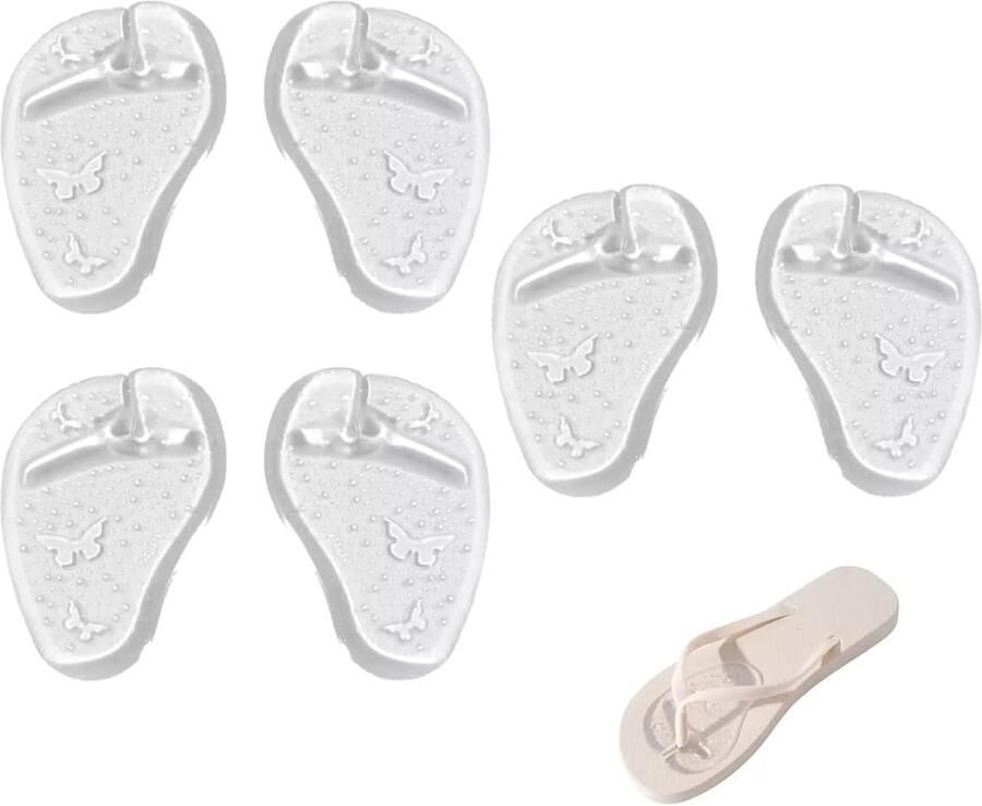 3 paar transparante flip flop-zolen voor comfortabele flip flops trendy en veelzijdig
