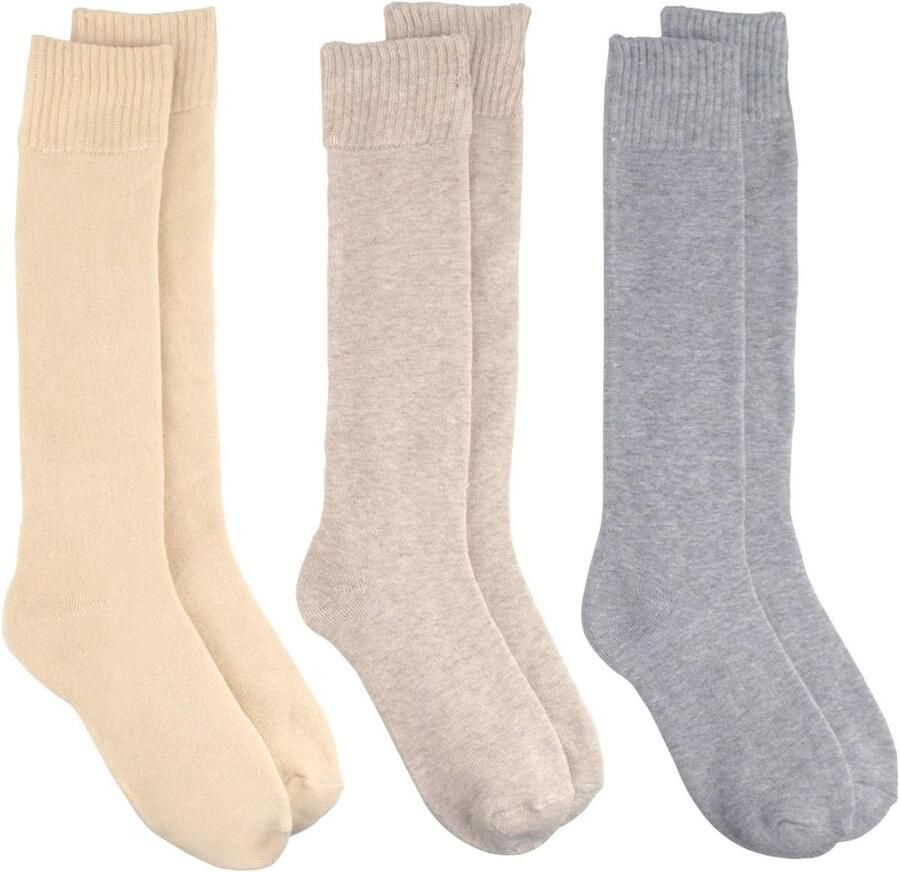 3 Paar Wellington Sokken voor Vrouwen Kniehoge Wellie Sokken in 3 Kleuren EU Comfortabele en Warmte Isolerende Sokken