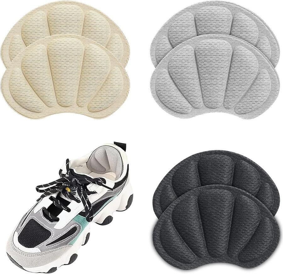 3 Paar Zelfklevende Antislip Hielkussens voor Te Grote Schoenen Sport- en Wandelschoenen Hielblister Bescherming voor nen en Kinderen