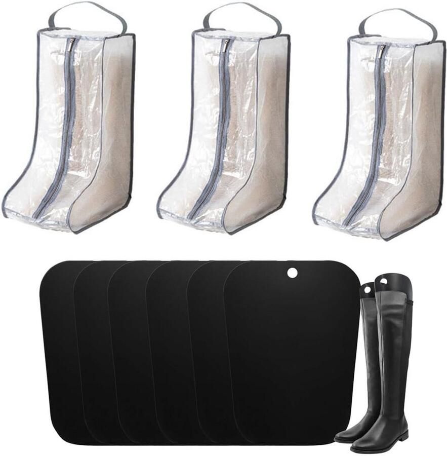 3-Pack Ade de Laarzentassen met Stevige Laarsbo voor Opslag en Reizen