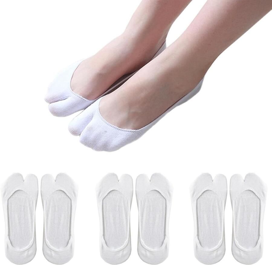 Tabi Sokken Slippersokken Dagelijks Gebruik Gespleten Teen 3 Paar Niet Gespecificeerd