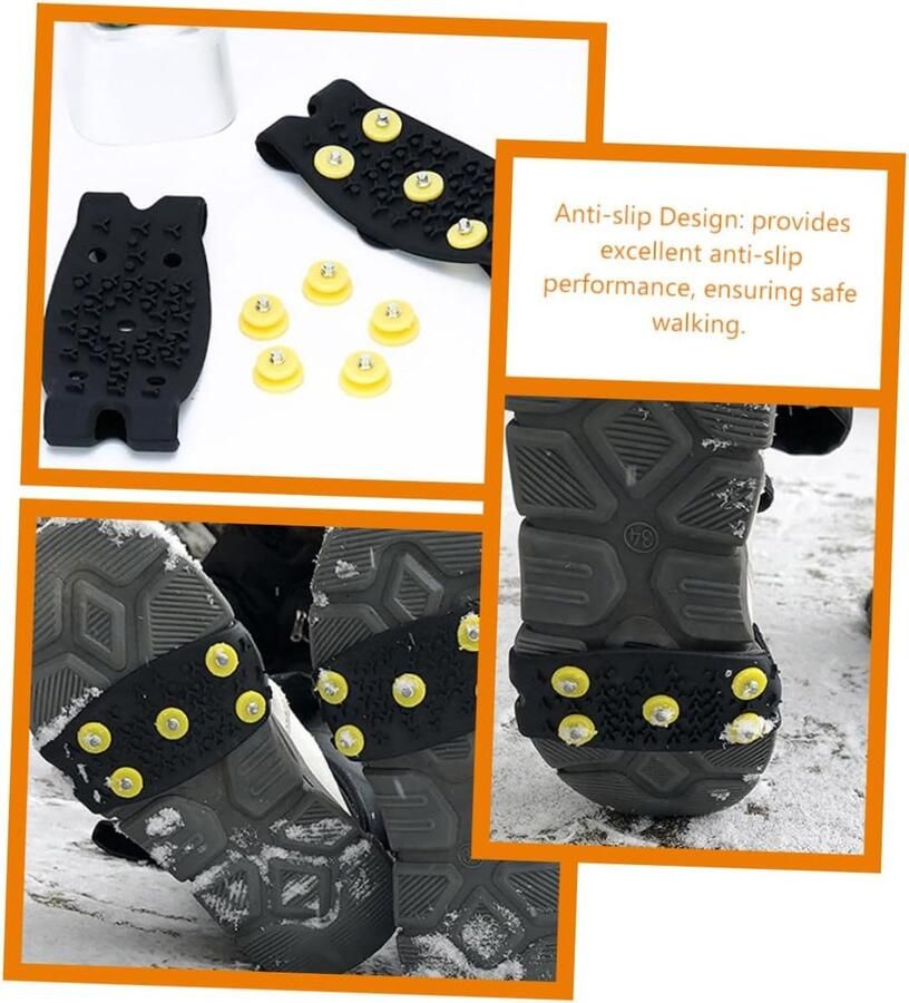 3 Pairs Kids Crampons Ice Cutters Gripper Spikes for Shoes Mountaineering Shoe Cover Crampons for Shoes Climbing ShopVlot