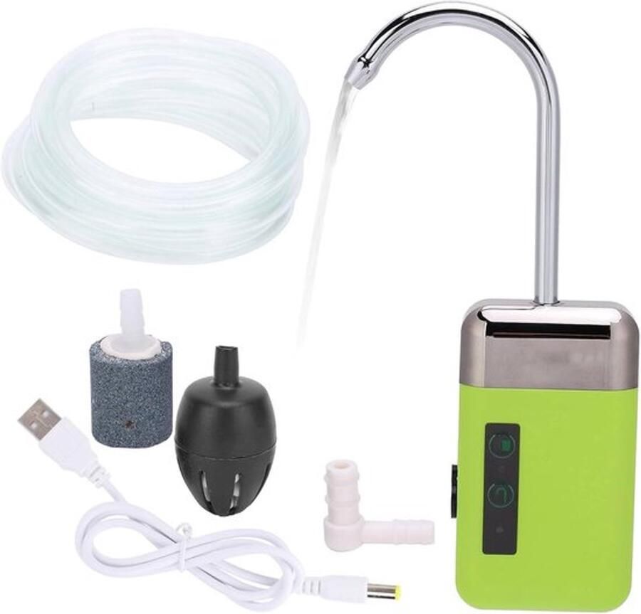 3 standen zuurstofpomp drievoudige filtratie sensorpompen water-LED-licht visbenodigdheden handen wassen