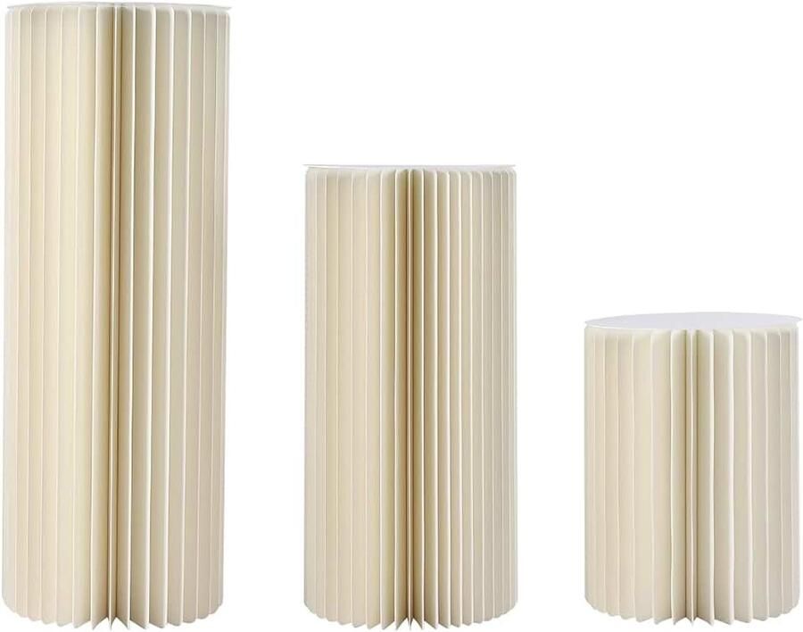 3 stuks bruiloft tafelopzetstukken kartonnen vaas inklapbare kartonnen tafelopzetstukken display standaard cilindrische bloemen staand display voor bruiloft ceremonie feest