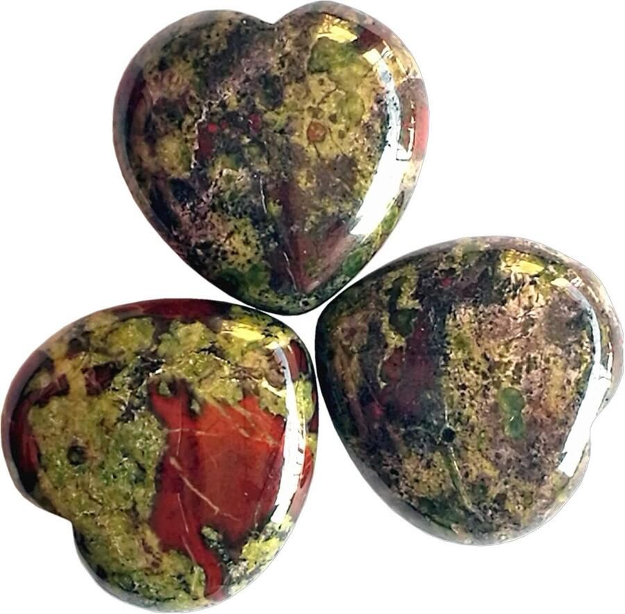 3 stuks natuurlijke drakenbloed jaspis tas palm duim geneeskrachtig kristal hart liefde zorgenstenen 25 mm Reiki compensatiekristal en helende stenen