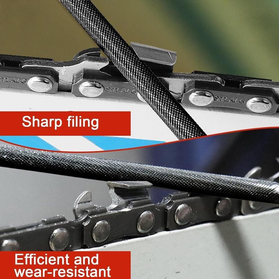 3 stuks vijl voor kettingzaag met geleiderail kettingslijper met handgreep 3 maten van 4 0 mm 4 8 mm 5 mm voor het slijpen van kettingzagen