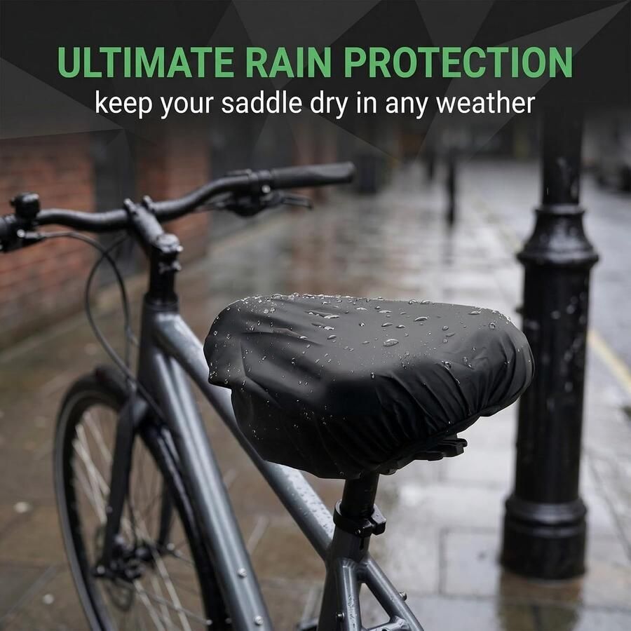 3 verpakkingen waterdichte fietszadelhoes waterdicht en antislip beschermende coating voor stedelijke en sportieve fietsen zwart verstelbaar tot