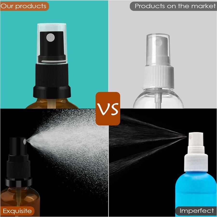 3 x amberkleurige spuitflessen 50 stuks herbruikbare glazen spuitflessen draagbaar spuitflessen met fijne nevel verstuiver voor parfum cosmetische vloeistoffen