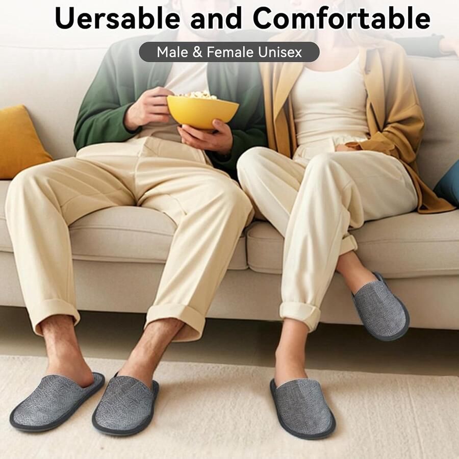 30 paar wegwerppantoffels wit draagbaar uniseks antislip voor hotel spa reizen zakenreizen logeerkamer familie stof