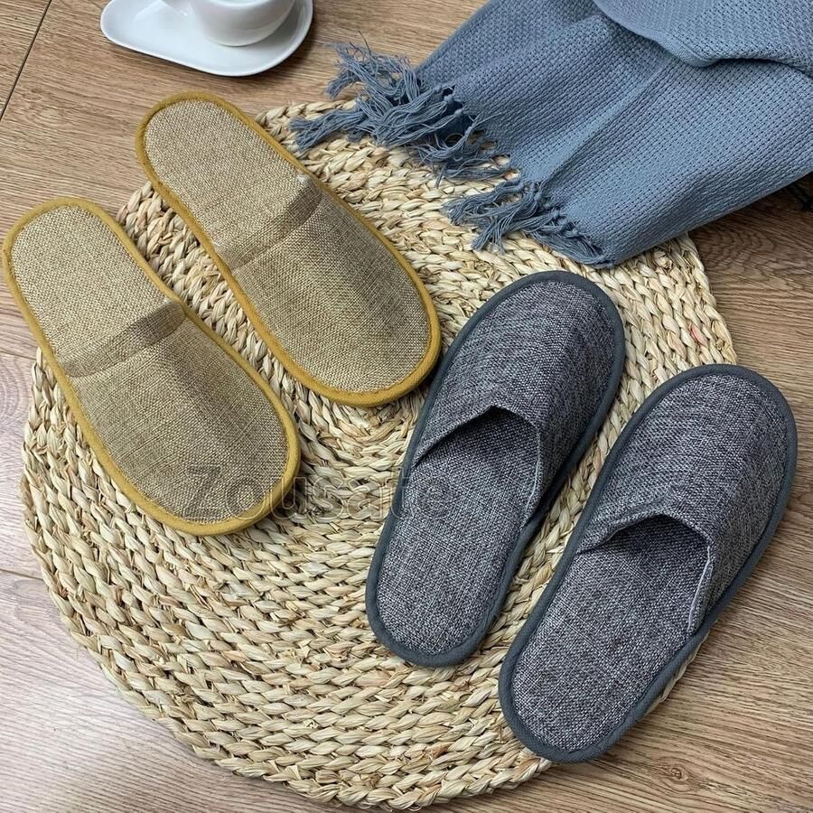 30 paar wegwerppantoffels wit draagbaar uniseks antislip voor hotel spa reizen zakenreizen logeerkamer familie stof