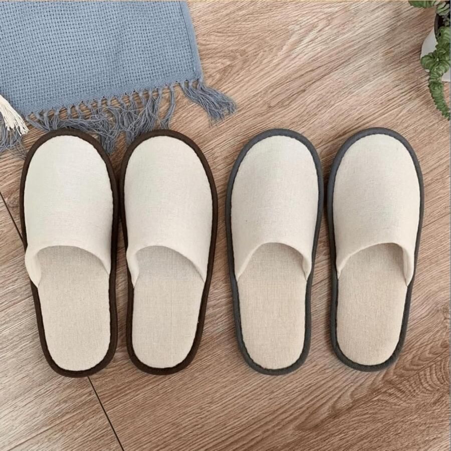 30 Paar Wegwerpslippers Wit voor Hotel Spa en Reizen Draagbare Unisex Antislip Slippers