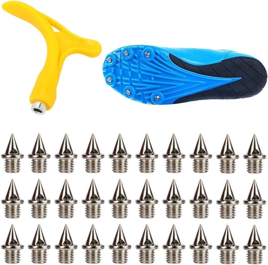 30 Reserve Noppen voor Sportschoenen met Naaldtrekker Universele Atletiek Spikes