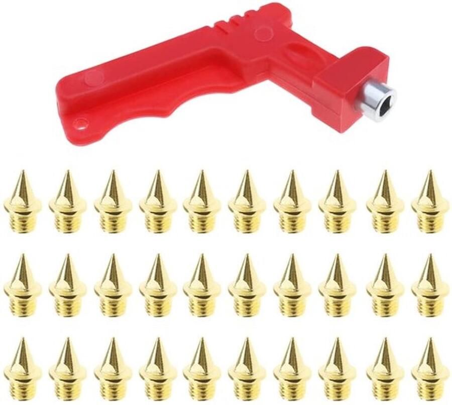 30 STKS 7mm Track Schoen Spikes met Spike Wrench Vervanging Stalen Spikes voor Sportschoenen Lange Jump Track en Field Sprint