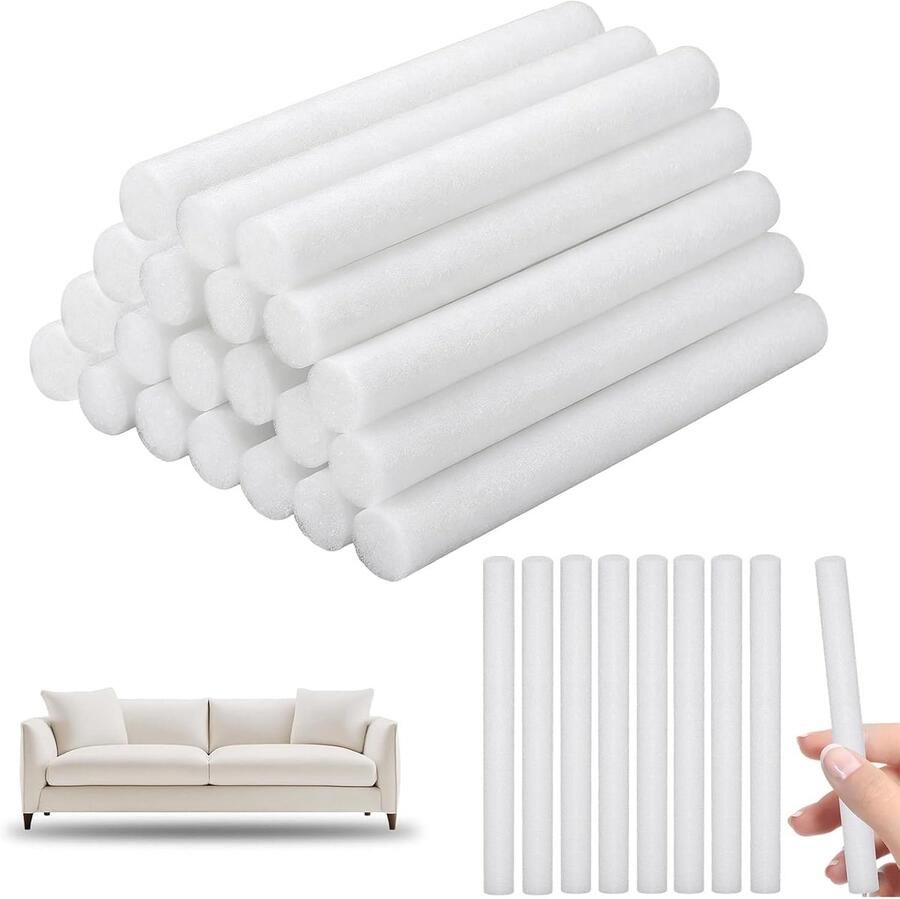 30 stuks schuimstrips 2 x antislip schuimsticks voor bankovertrek vrij gesneden lengte schuimstaven antislip banknaad vulling voor kussens banken bekleding