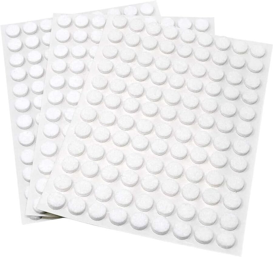 324 x zelfklevende viltglijders Wit ø 10 mm Rond Meubelviltglijders met een dikte van 3 5 mm Meubel- en vloerbescherming