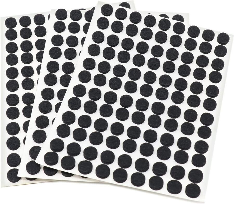 324 x zelfklevende viltglijders Zwart ø 10 mm Rond Meubelviltglijders met een dikte van 3 5 mm Meubel- en vloerbescherming