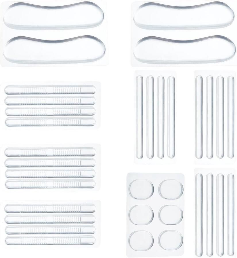 34 Pcs Hoge Hakken Kussen Invoegsels Slipvrije Schoen Grip Pads voor Sandalen Achterkant Siliconen Dunne Hakken Straps voor Dames High Heels Gel