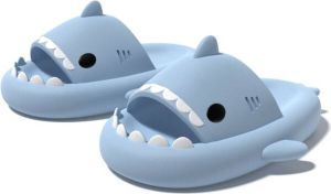 36 37 Blauw Shark Slippers Soft Beach Cloud Platform Indoor Badkamer Glijdt Zomer Muiltjes Buiten Eva