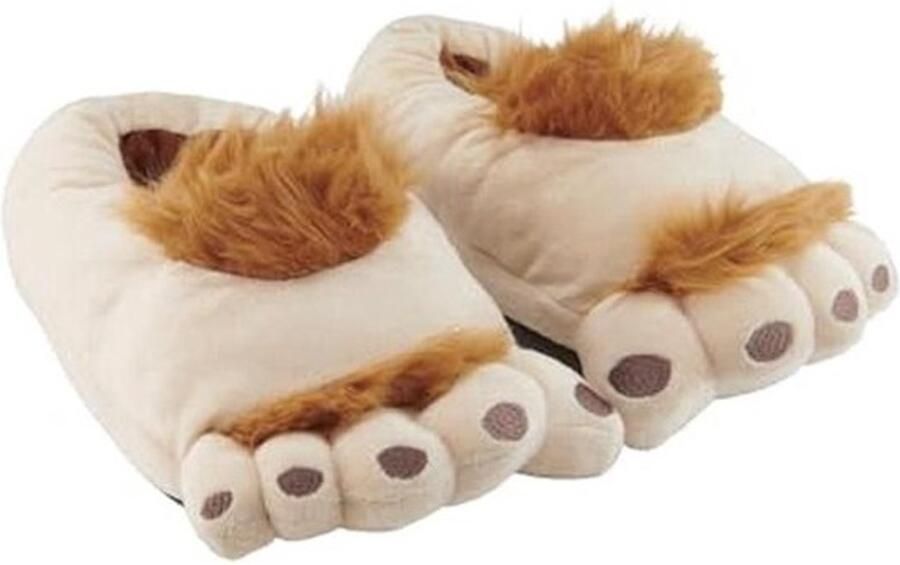 3D Halflinger Hobbit Pantoffels Pluche Slippers voor Thuis (44 46 EU)
