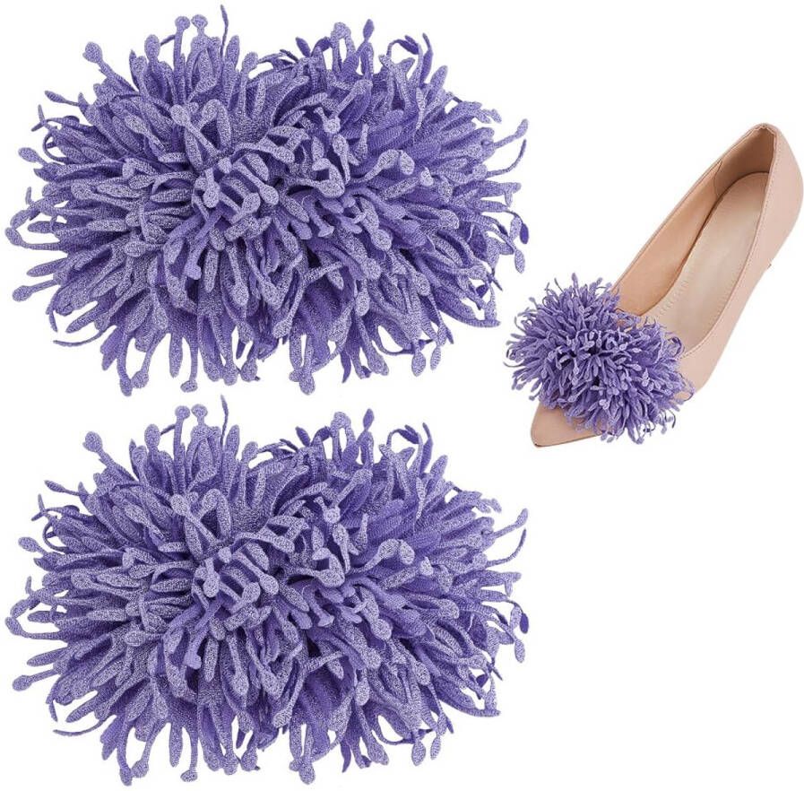 3D Stof Bloem Schoen Clips Afneembare Hoge Hakken Schoen Gesp Bruiloft Doek Kunstbloem Schoen Decor Charms Unieke Verbrande Rand Schoen Versiering voor Flats Pompen