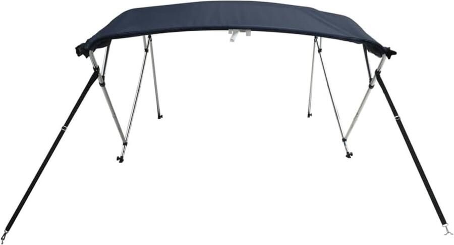 4-Bow Bimini Top voor boten 243 x (200-213) x bootafdekking met zijdelen en aluminium frame inklapbaar zonnedak voor marine