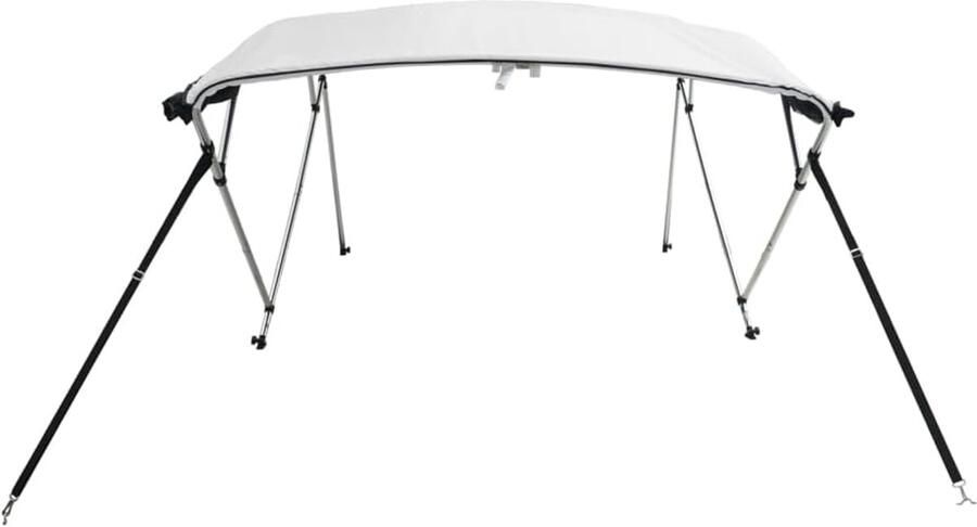 4-Bow Bimini Top voor boten 243x(200-213) x bootafdekking met zijdelen en aluminium frame