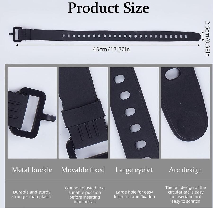 4 inch sneeuwschoen riem set 18-delige verstelbare ski laarzen multifunctionele sneeuw clips en draagbare schoen clips voor winteractiviteiten
