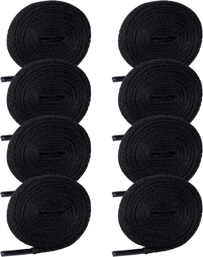 4 paar brede platte schoenveters Scheurbestendig voor sneakers en wandelschoenen