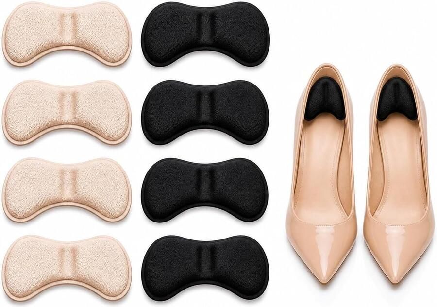 4 paar hielkussens voor te grote schoenen hielbescherming voor schoenen lijm antislip hielkussens voor losse schoenen verbeterde pasvorm en comfort en