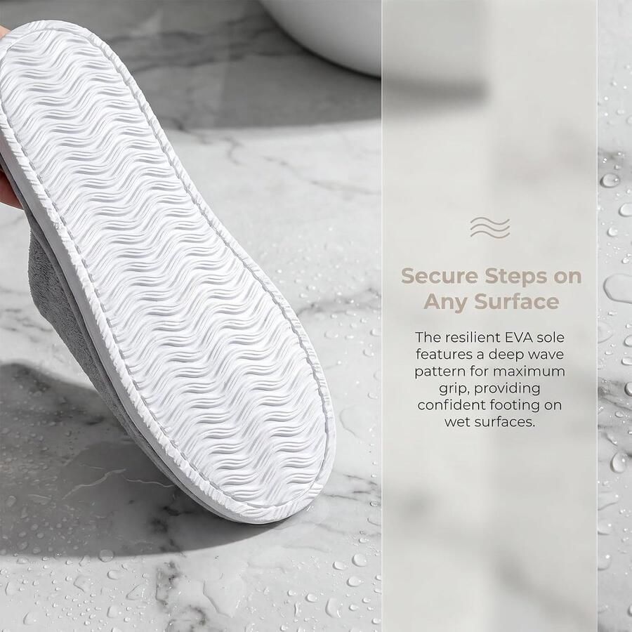 4 paar hotelpantoffels gastenpantoffels set antislip badkamerpantoffels wasbare spa-pantoffels universele maat draagbaar voor hotel thuis gasten nen en (geel en grijs)