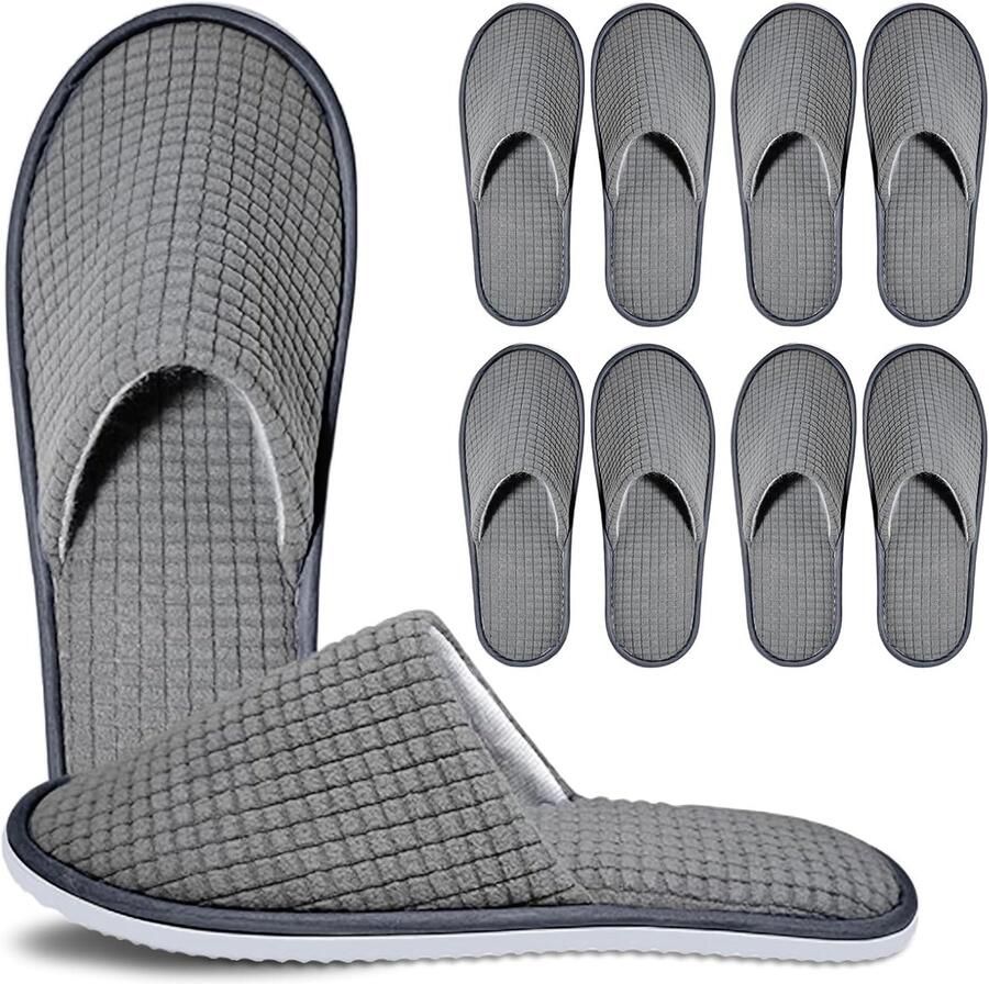 4 paar hotelpantoffels