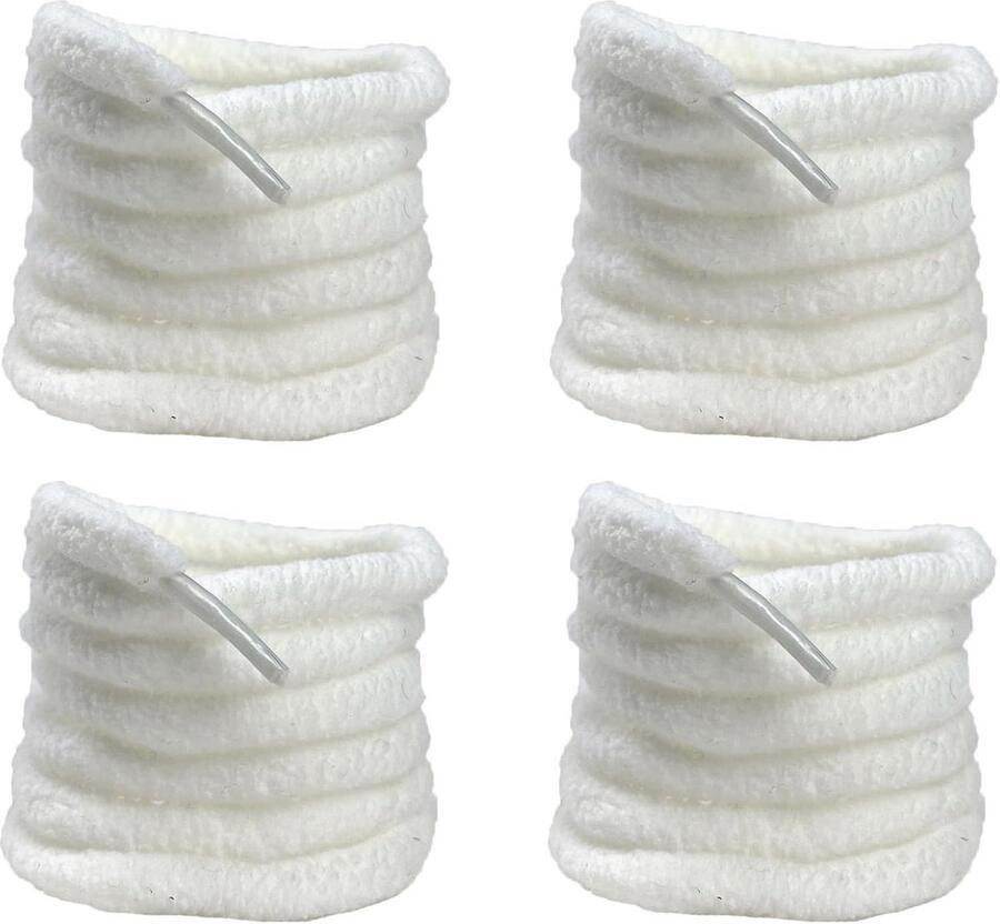 4 Paar Pluche Ronde Schoenveters voor Sneakers en Laarzen Dik en Zacht